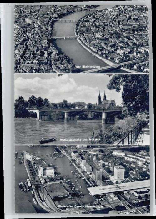 Basel BS Basel Wettsteinbrücke Rheinbrücke Klein