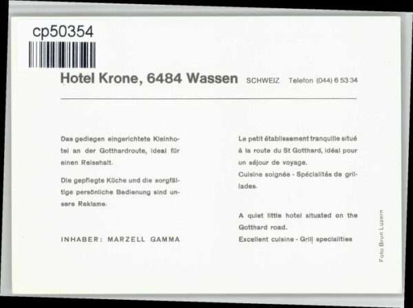 Wassen UR Wassen Hotel Krone – Bild 2
