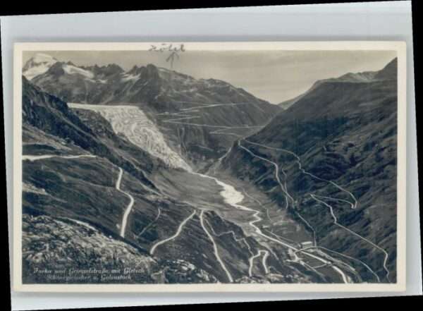 Furka Grimselstrasse Gletsch Rhonegletschern