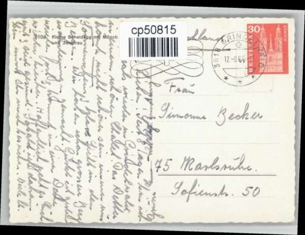 Kleine Scheidegg Interlaken Kleine Scheidegg Mönch Jungfrau – Bild 2