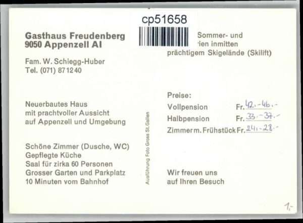 Appenzell IR Appenzell Gasthaus Freudenberg – Bild 2