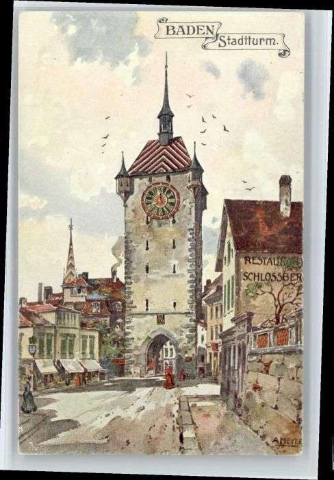 Baden AG Baden Künstler A. Meyer