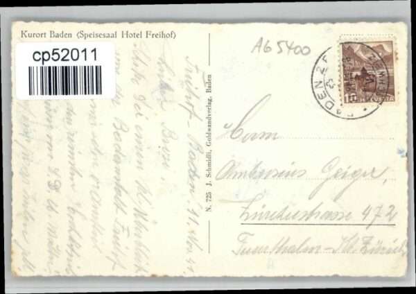 Baden AG Baden Hotel Freihof – Bild 2