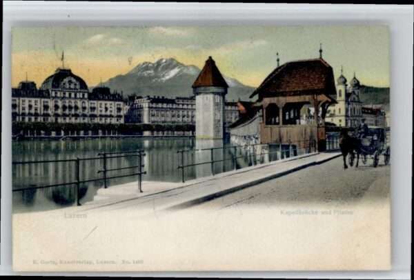 Luzern LU Luzern Kapellbrücke Pilatus