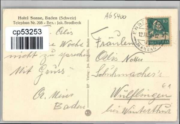 Baden AG Baden Hotel Sonne – Bild 2