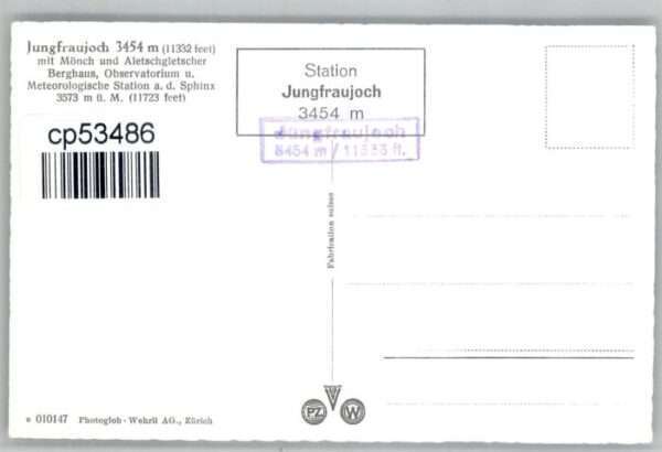 Jungfrau BE Jungfrau Berghaus Observatorium Mönch – Bild 2