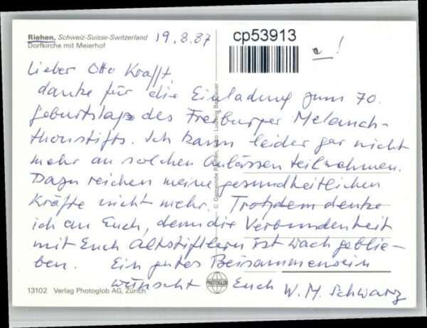 Riehen Dorf Kirche Meierhof – Bild 2