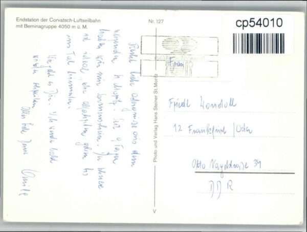 St Moritz GR St Moritz [Handschriftlich] Corvatsch L – Bild 2