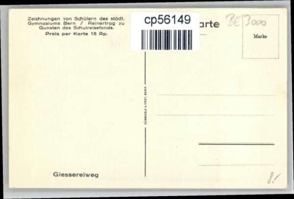 Bern BE Bern Zeichnung von Schülern Gymnasium B – Bild 2
