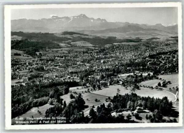 St Gallen SG St Gallen Fliegeraufnahme Wildpark Pete
