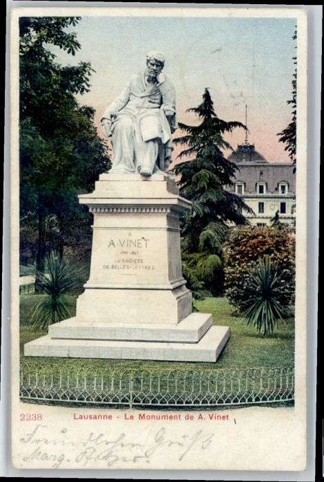 Lausanne VD Lausanne Monument A Vinet
