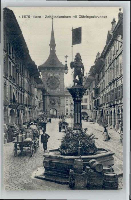 Bern BE Bern Zeitglockenturm Zähringerbrunnen