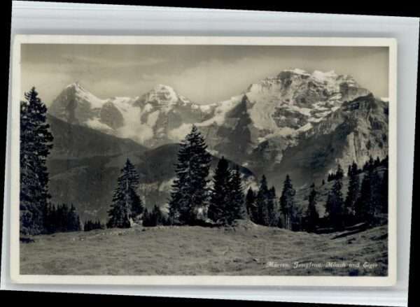 Muerren BE Mürren Jungfrau Eiger Mönch x