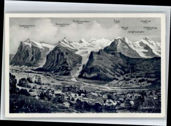 Grindelwald Wetterhorn Schreckhorn Eiger Mönch Jung