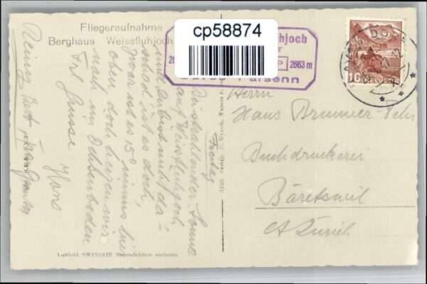 Weissfluhjoch Fliegeraufnahme Berghaus – Bild 2