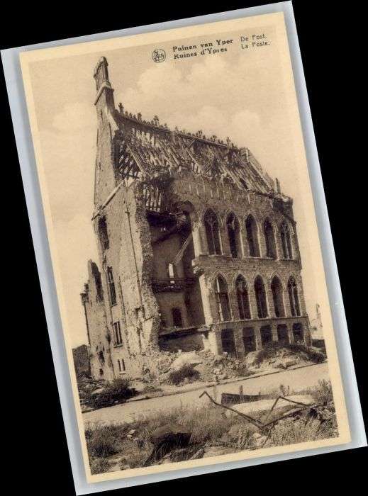 Yper Ypres Ruines Puinen Post