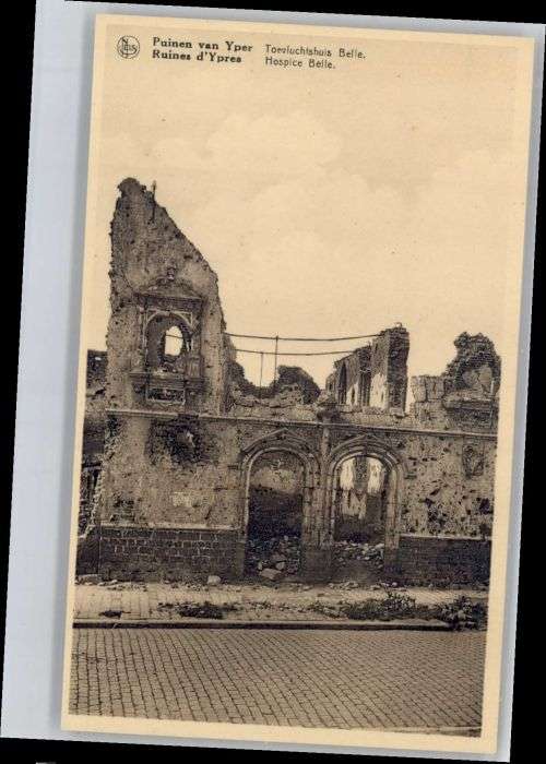 Yper Ypres Ruine Puinen Toevluchtshuis Belle