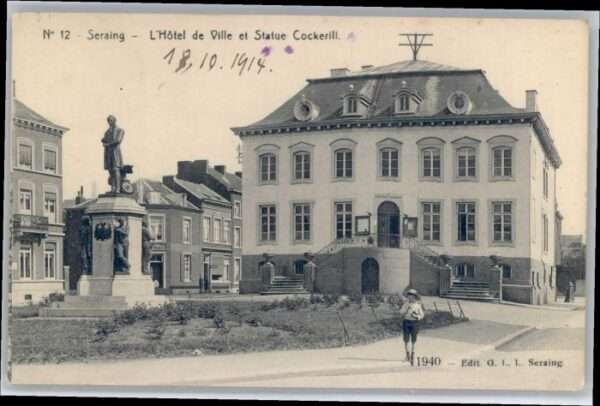 Seraing Statue Cockerill Hotel de Ville