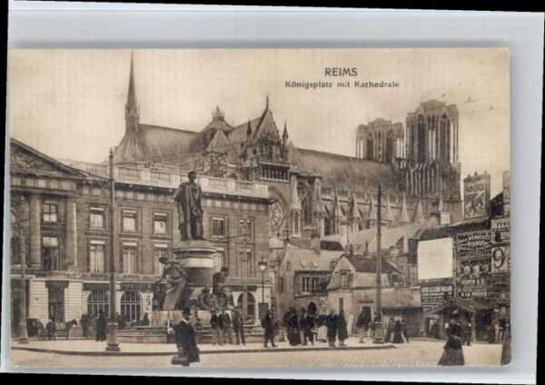 Reims Champagne Ardenne Reims Königsplatz Kathedrale
