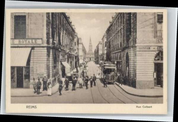Reims Champagne Ardenne Reims Rue Colbert Strassenbahn