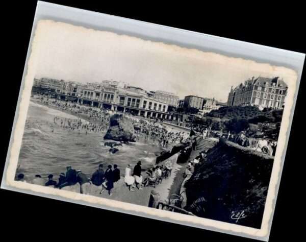 Biarritz Pyrenees Atlantiques Biarritz Plage Casino Grand Hotel Baign
