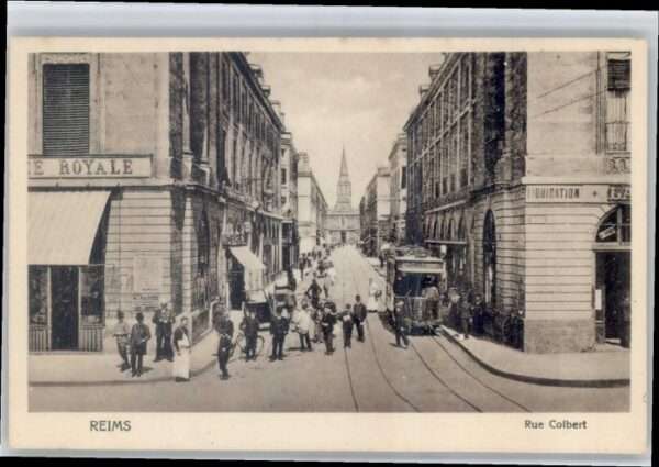 Reims Champagne Ardenne Reims Rue Colbert Strassenbahn