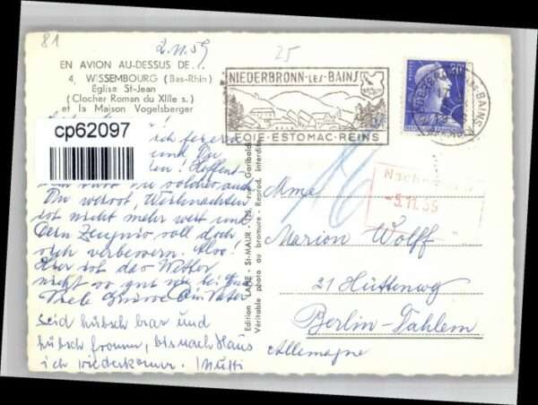 Wissembourg Fliegeraufnahme Eglise St. Jean – Bild 2