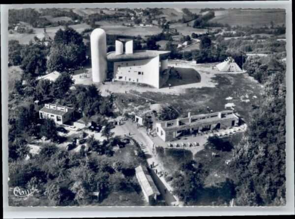 Ronchamp Fliegeraufnahme Chapelle Notre-Dame