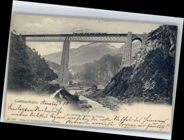 Amsteg Gotthardbahn Kerstelenbach Brücke