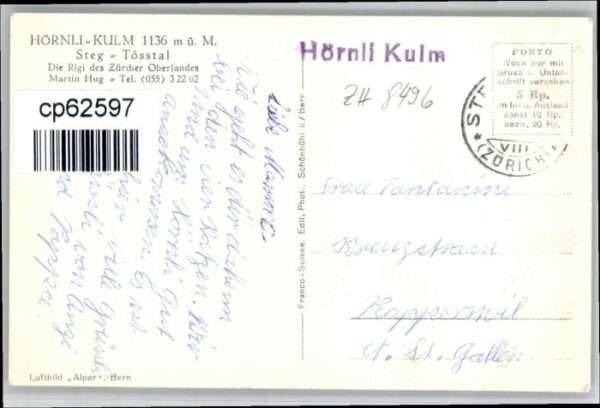 Steg Toesstal Hörnli-Kulm Fliegeraufnahme – Bild 2