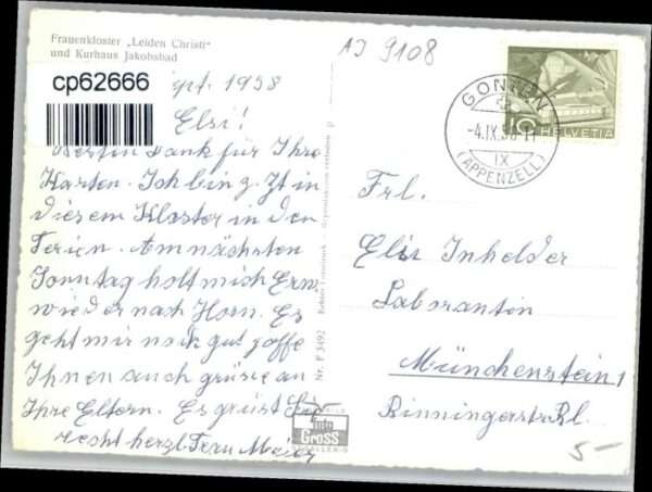Gonten [Stempelabschlag] Frauenkloster Leiden – Bild 2