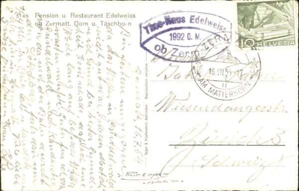 Zermatt VS Zermatt Pension Restaurant Edelweiss – Bild 2