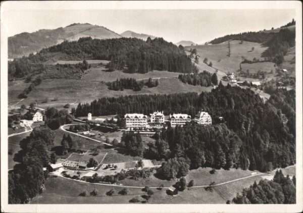 Wald ZH Wald AR Sanatorium  Fliegeraufnahme