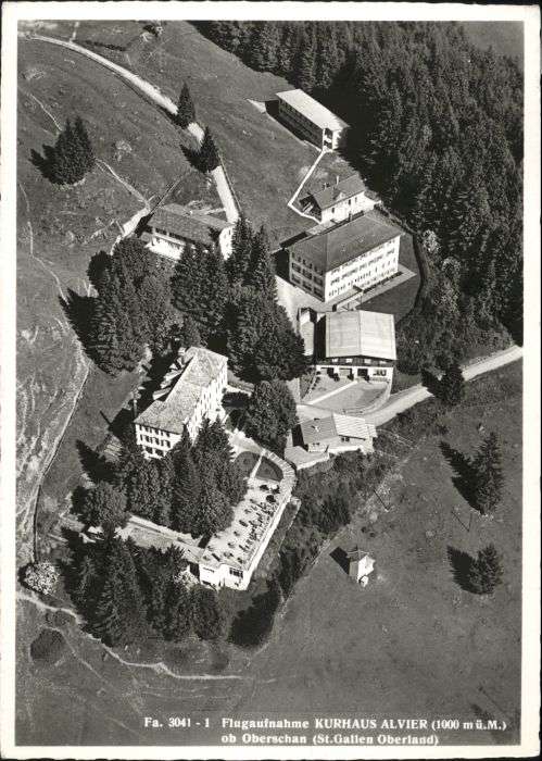Oberschan Fliegeraufnahme Kurhaus Alvier