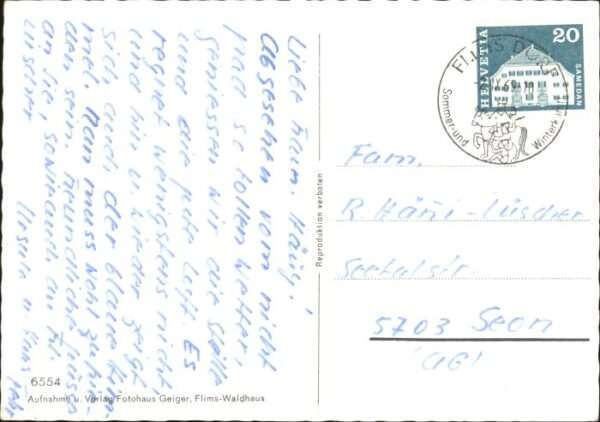Flims Dorf [Stempelabschalg] Sagens – Bild 2