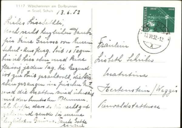 Scuol Wäscherinnen Dorfbrunnen – Bild 2