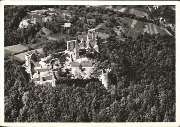 Thalheim AG Ruine Schenkenberg Fliegeraufnahme