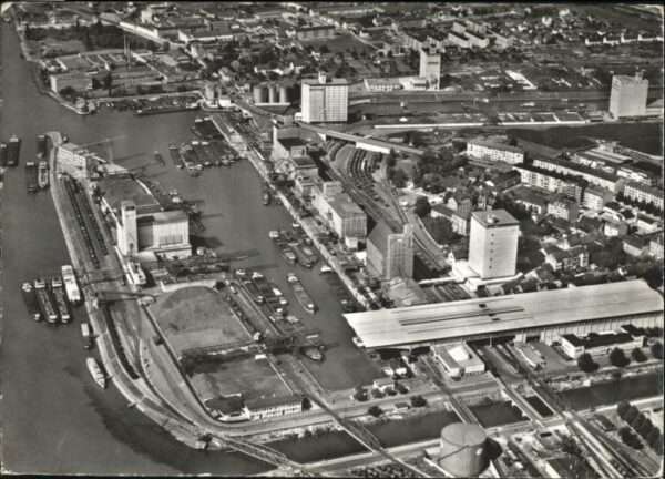 Kleinhueningen Rheinhafen Fliegeraufnahme