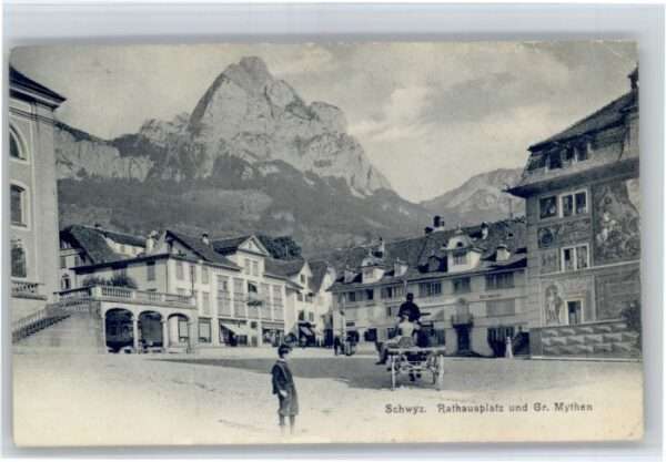 Schwyz Rathausplatz Gr Mythen
