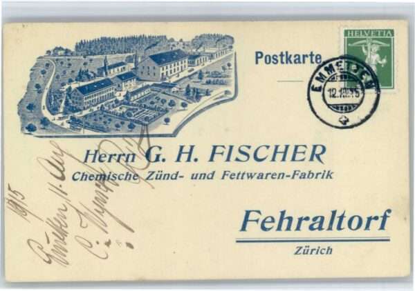 Fehraltorf Herrn G H Fischer Chemische Zünd Fettwa