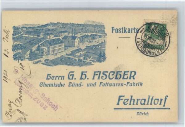 Fehraltorf Herrn G H Fischer Chemische Zünd Fettwa
