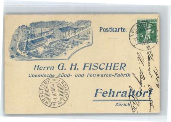 Fehraltorf Herrn G H Fischer Chemische Zünd Fettwa