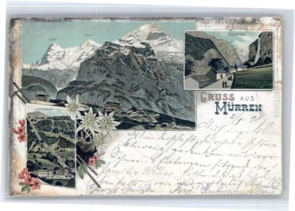 Muerren BE Mürren Staubbach Eiger Mönch Mürrenbahn