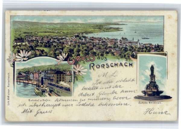 Rorschach Bodensee Rorschach Bahnhof Hafen Jakobs Brunnen
