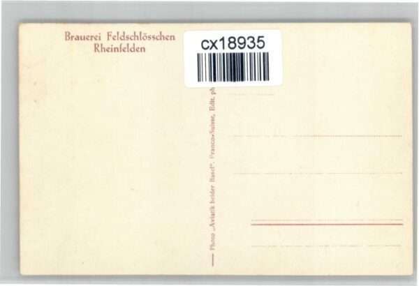 Rheinfelden AG Rheinfelden Brauerei Feldschlösschen Fl – Bild 2