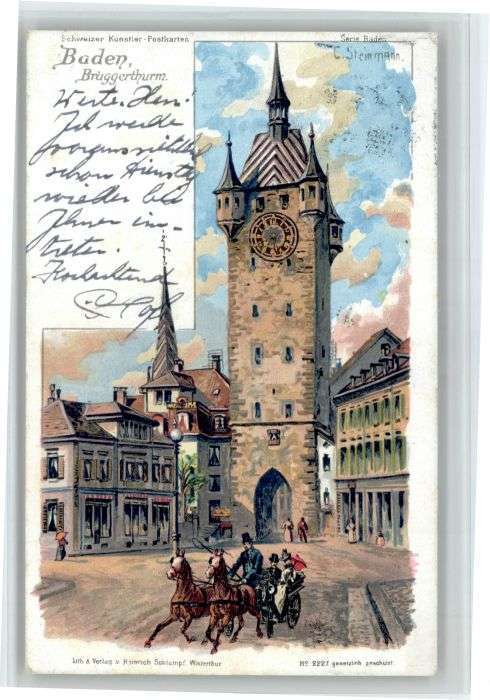 Baden AG Baden Bruggerthurm Künstler C Steinmann