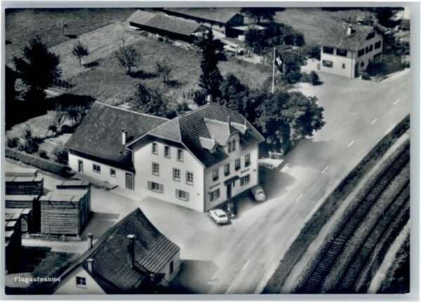 Rheinsulz Gasthaus Salmen Fliegeraufnahme
