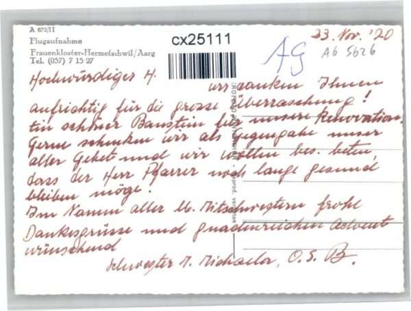 Hermetschwil-Staffeln Fliegeraufnahme Frauen Kloster – Bild 2