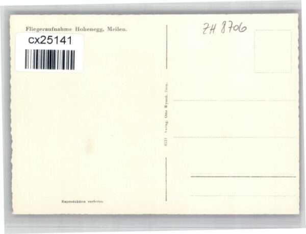 Meilen Fliegeraufnahme Hohenegg – Bild 2