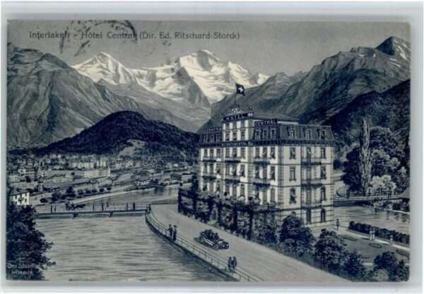 Interlaken BE Interlaken Hotel Central  Brücke Kutsch